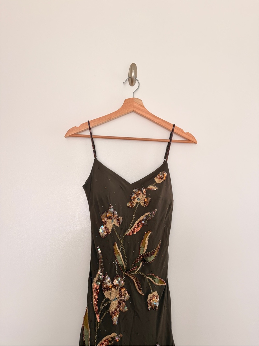Sue Wong Nocturne VGT 100% Silk Embellished Floral Asymmetrical Midi Dress 6 - Picture 3 of 11